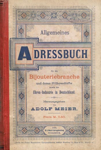 Allgemeines Adressbuch für die Bijouteriebranche