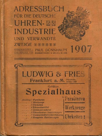 Adressbuch für die deutsche Uhrenindustrie