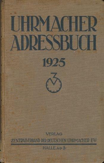 Uhrmacher Adressbuch 1925