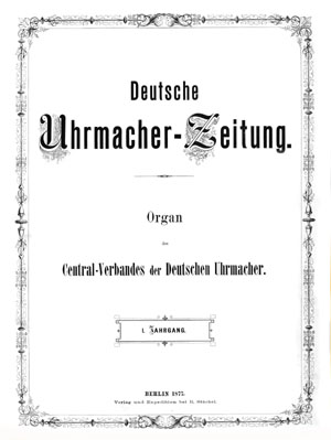 Deutsche Uhrmacherzeitung Titelblatt