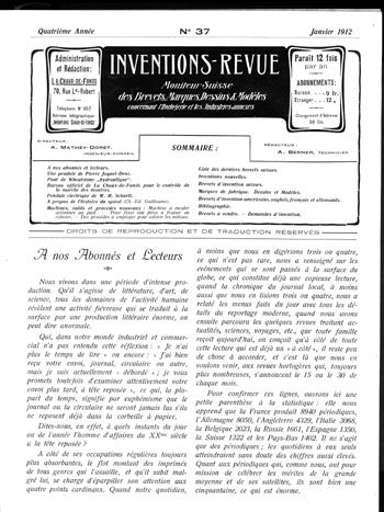 Inventions-Revue Titelblatt 1912